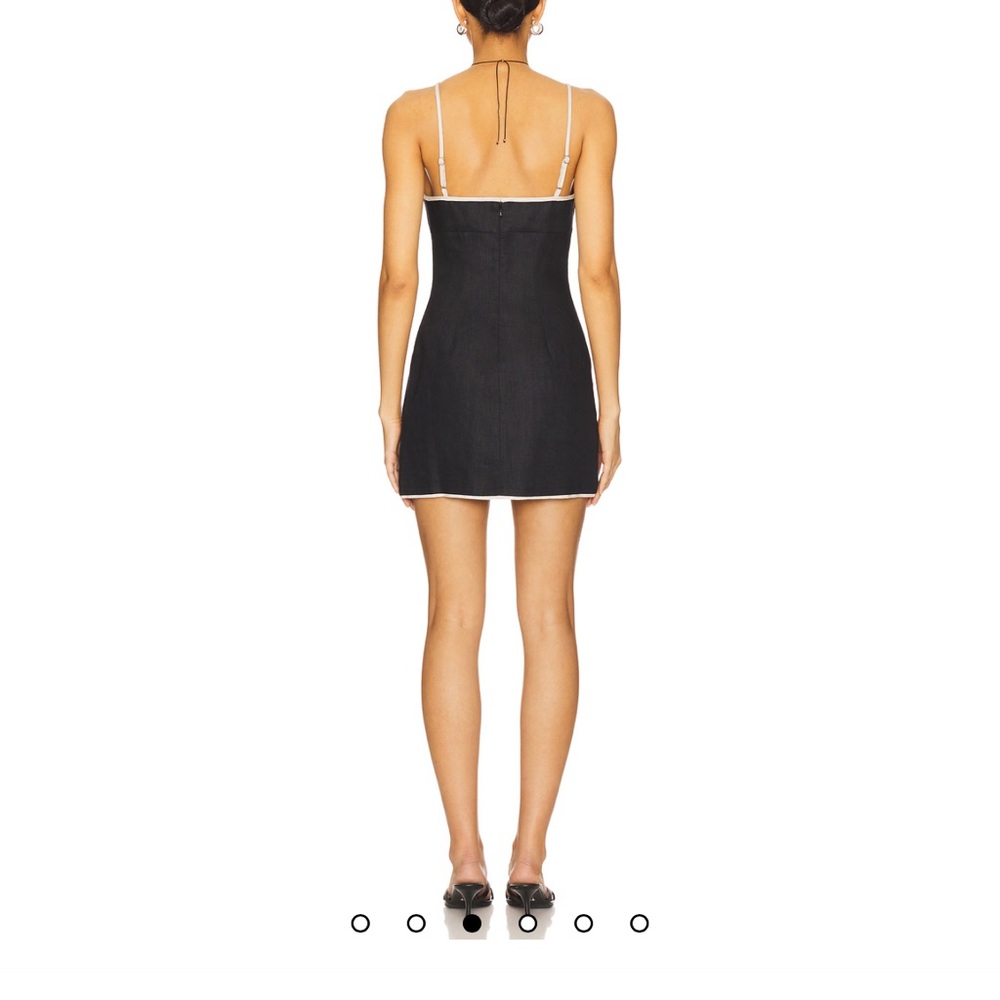 NWT Lovers and Friends Miles Black Linen Mini Dress Size Small - Picture 3 of 14